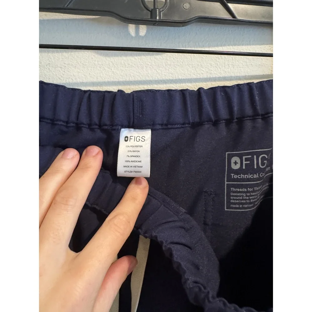 FIGS Technical Collection Pants Mens 2XL Navy Blue Drawstring Scrub Medical Work